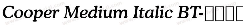 Cooper Medium Italic BT字体转换